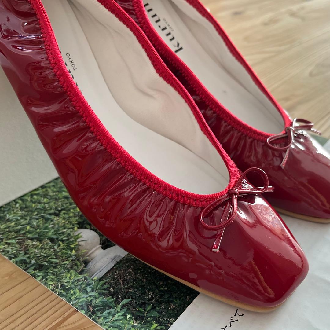 kurunTokyo Giselle エナメル レッド 26.5 美品