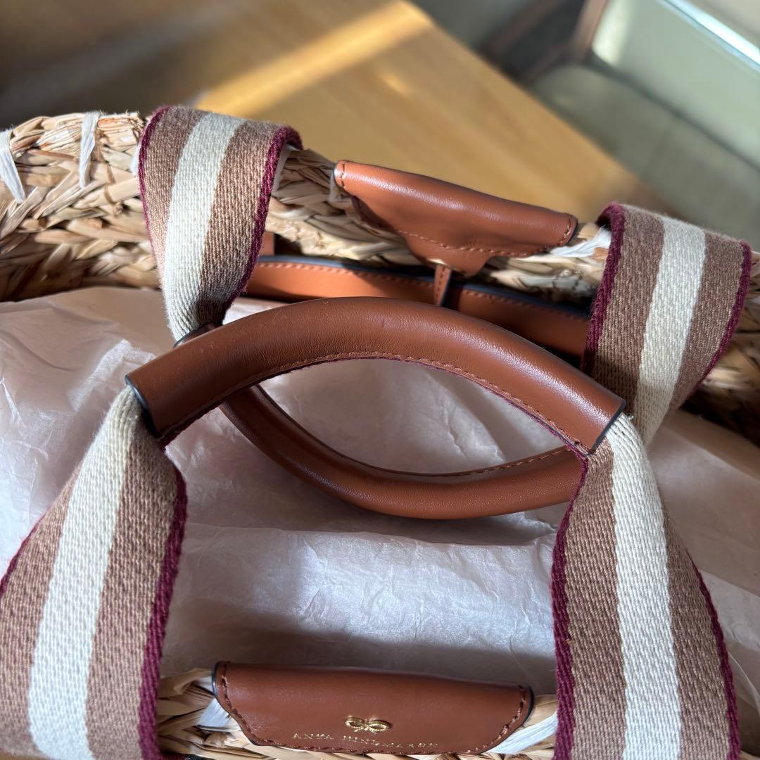 美品【アニヤハインドマーチ】バスケットスモール