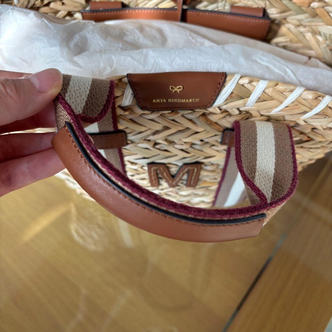 美品【アニヤハインドマーチ】バスケットスモール