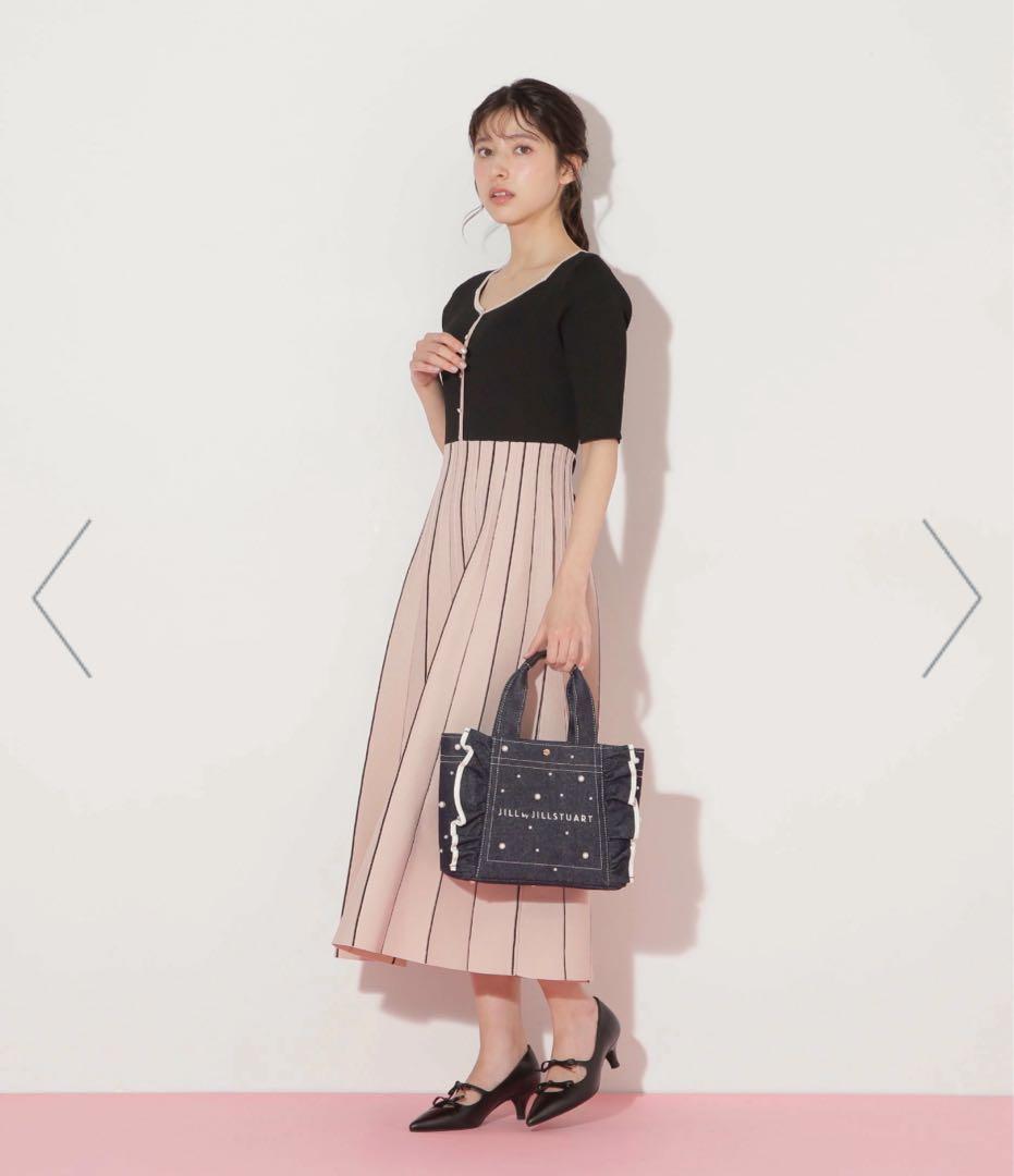 JILL by JILLSTUART3Dパール フリルトート （インディゴ）