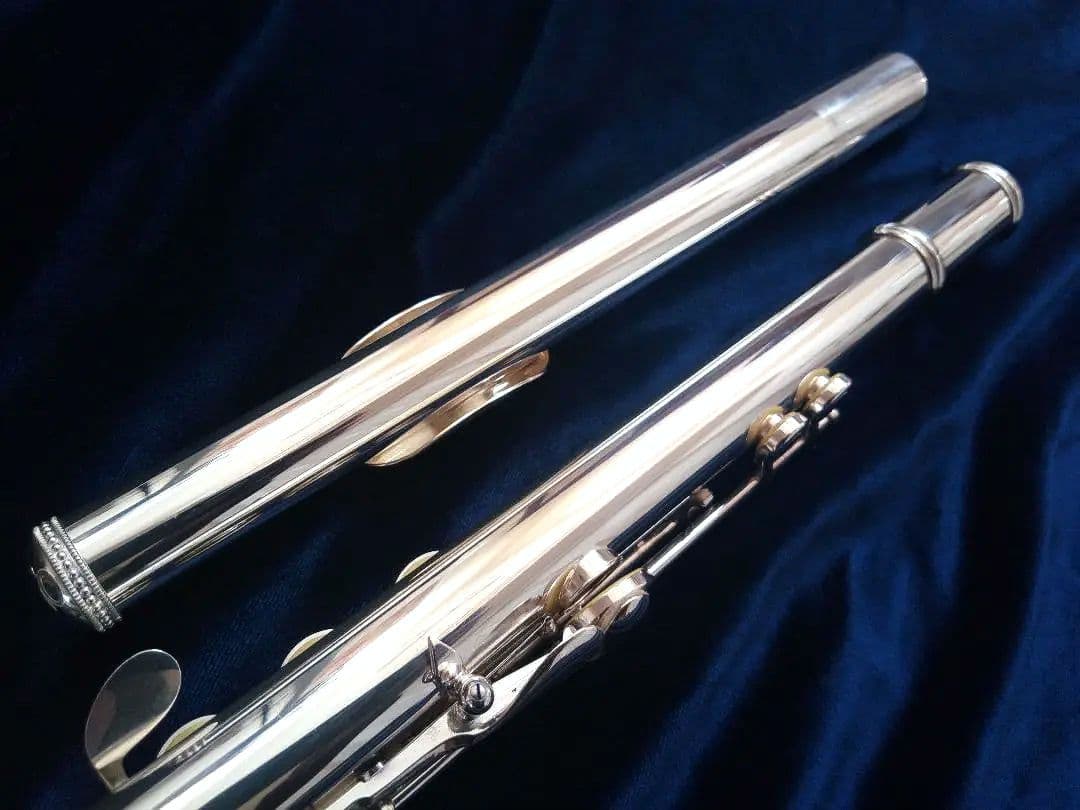 ♦オーバーホール済♦希少リングキー♦頭部管銀製♦サンキョウ　フルート　エチュード