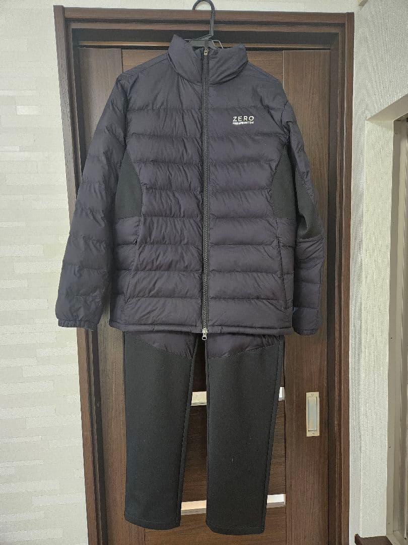 ゼロハリバートン　ハイブリッドパデットブルゾン上下セット　黒