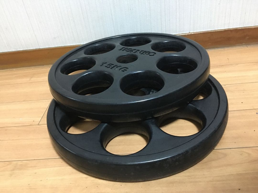 ② IVANKO イヴァンコ ラバー プレート15kg x 1枚 穴径50mm