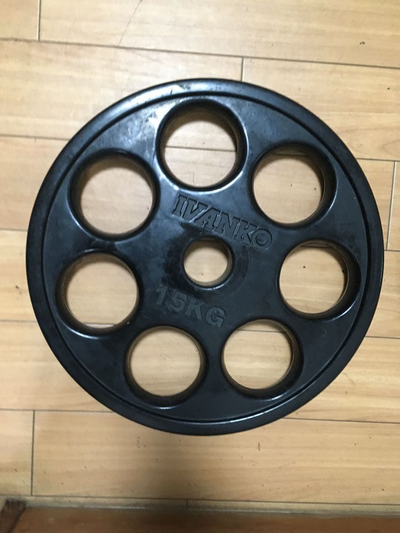 ② IVANKO イヴァンコ ラバー プレート15kg x 1枚 穴径50mm