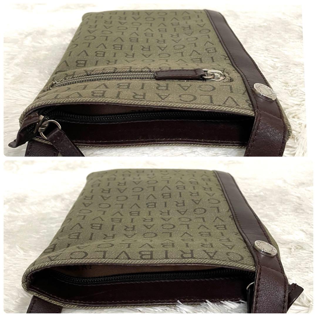 美品⭐️BVLGARI ロゴマニア ショルダーバッグ デニム レザー