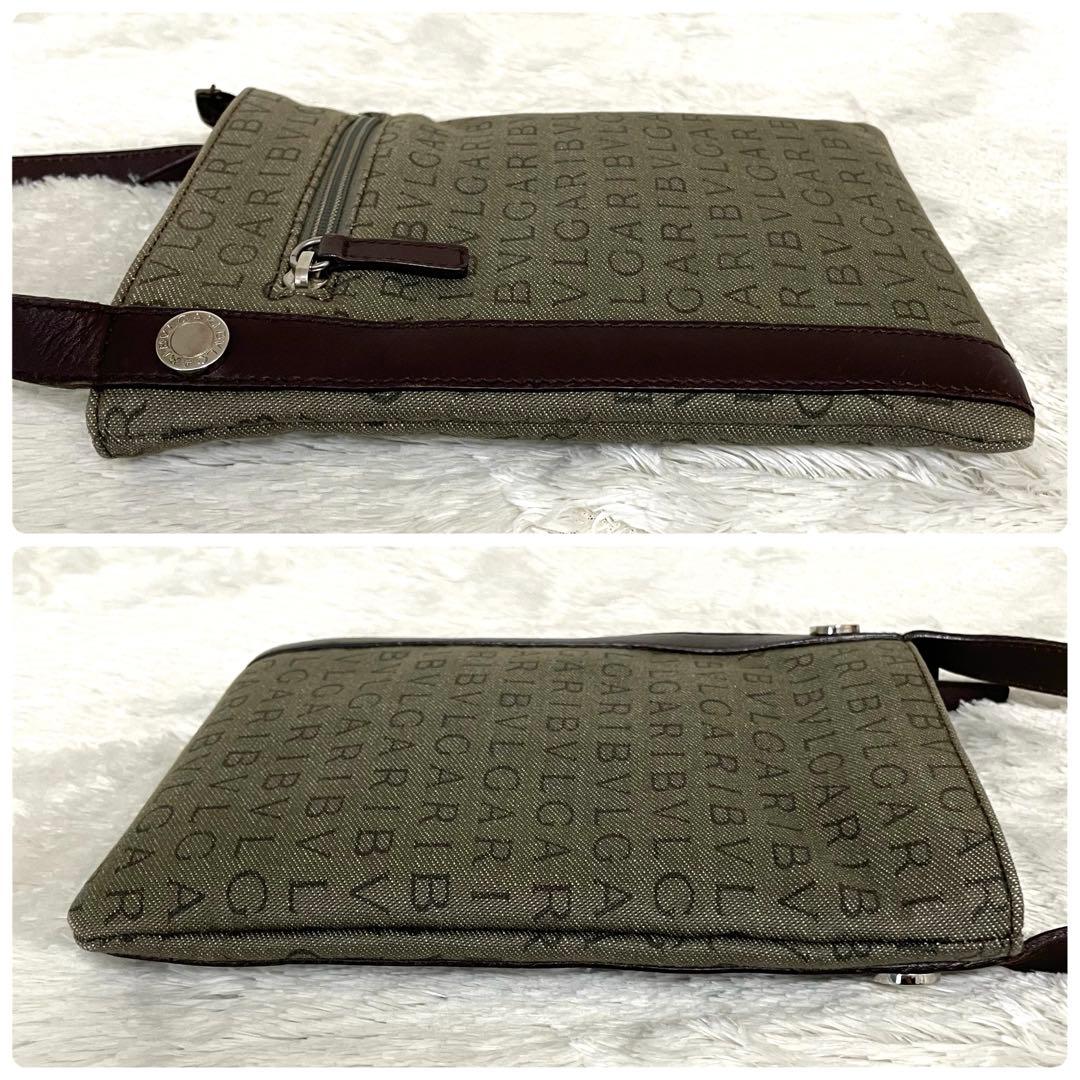 美品⭐️BVLGARI ロゴマニア ショルダーバッグ デニム レザー