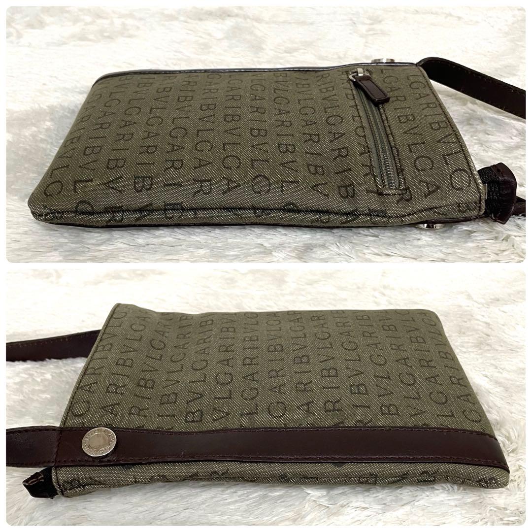 美品⭐️BVLGARI ロゴマニア ショルダーバッグ デニム レザー