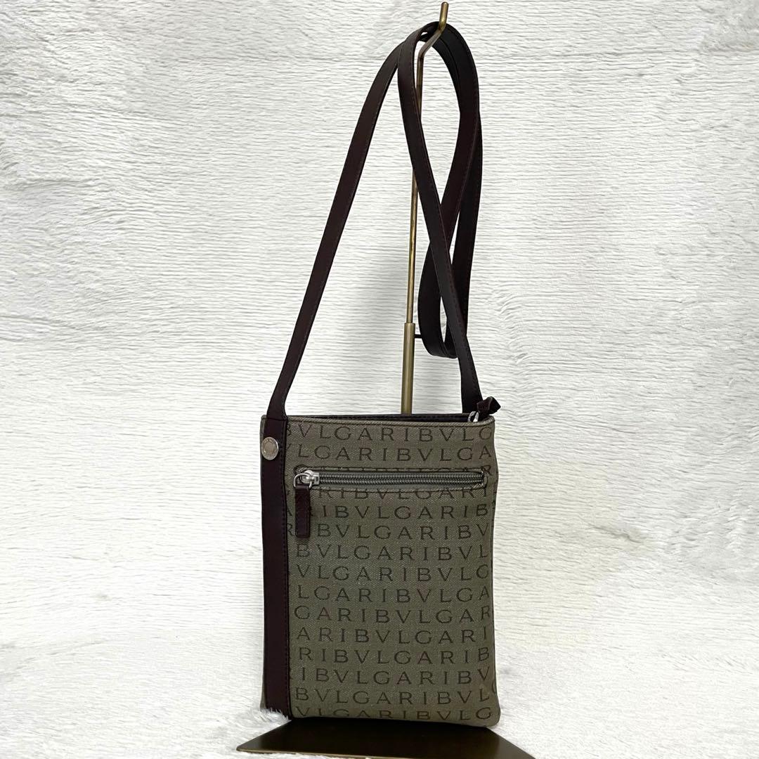 美品⭐️BVLGARI ロゴマニア ショルダーバッグ デニム レザー