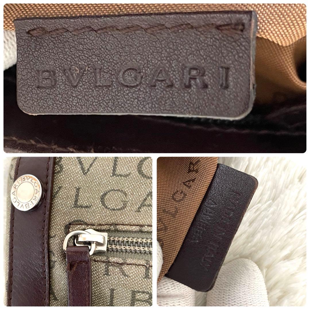 美品⭐️BVLGARI ロゴマニア ショルダーバッグ デニム レザー