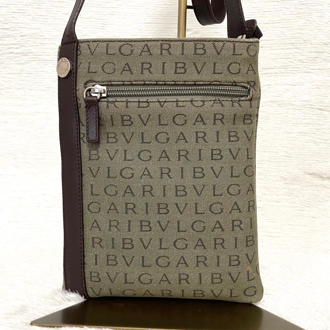 美品⭐️BVLGARI ロゴマニア ショルダーバッグ デニム レザー