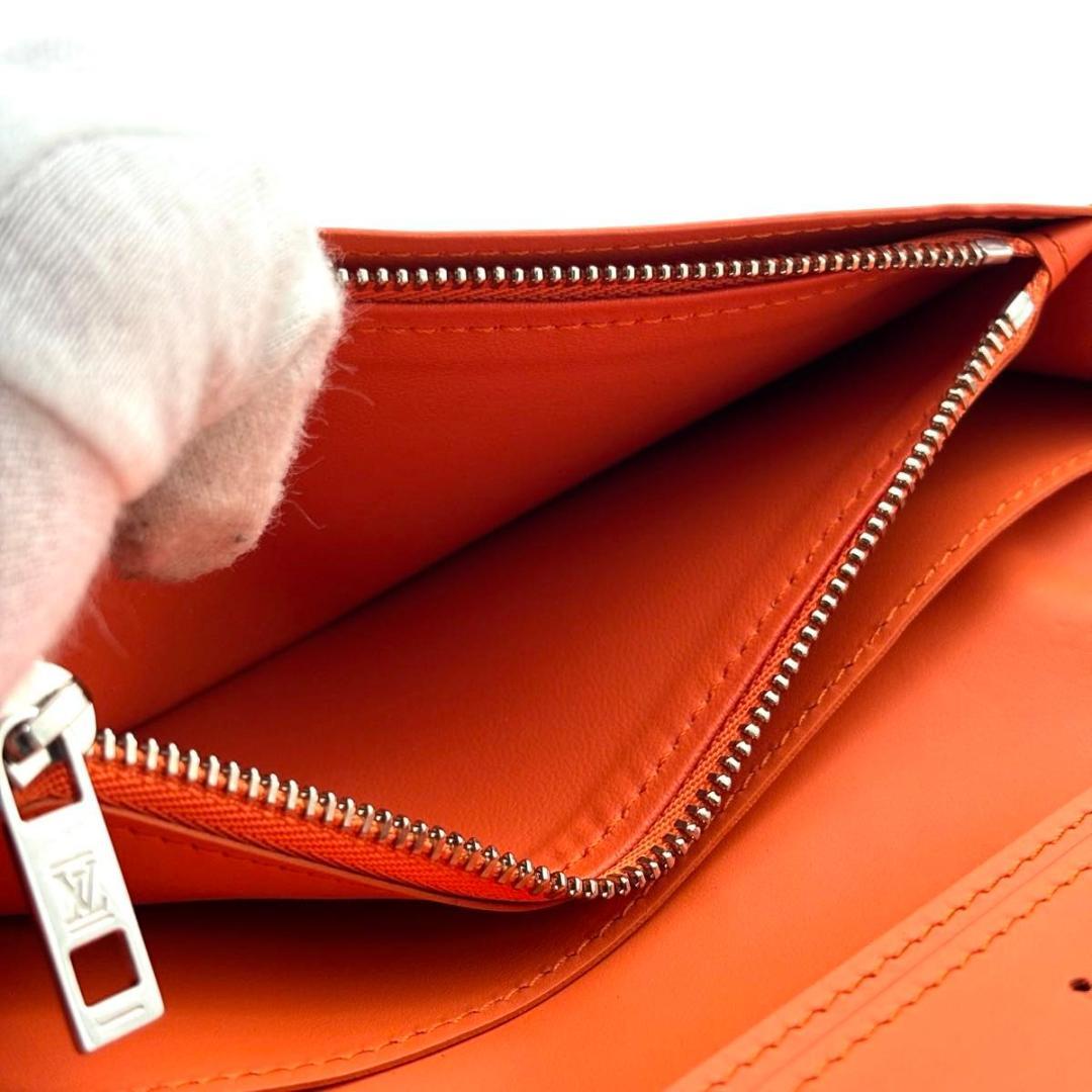 【未使用に近い】ルイヴィトン アエログラム ポルトフォイユブラザ オレンジ
