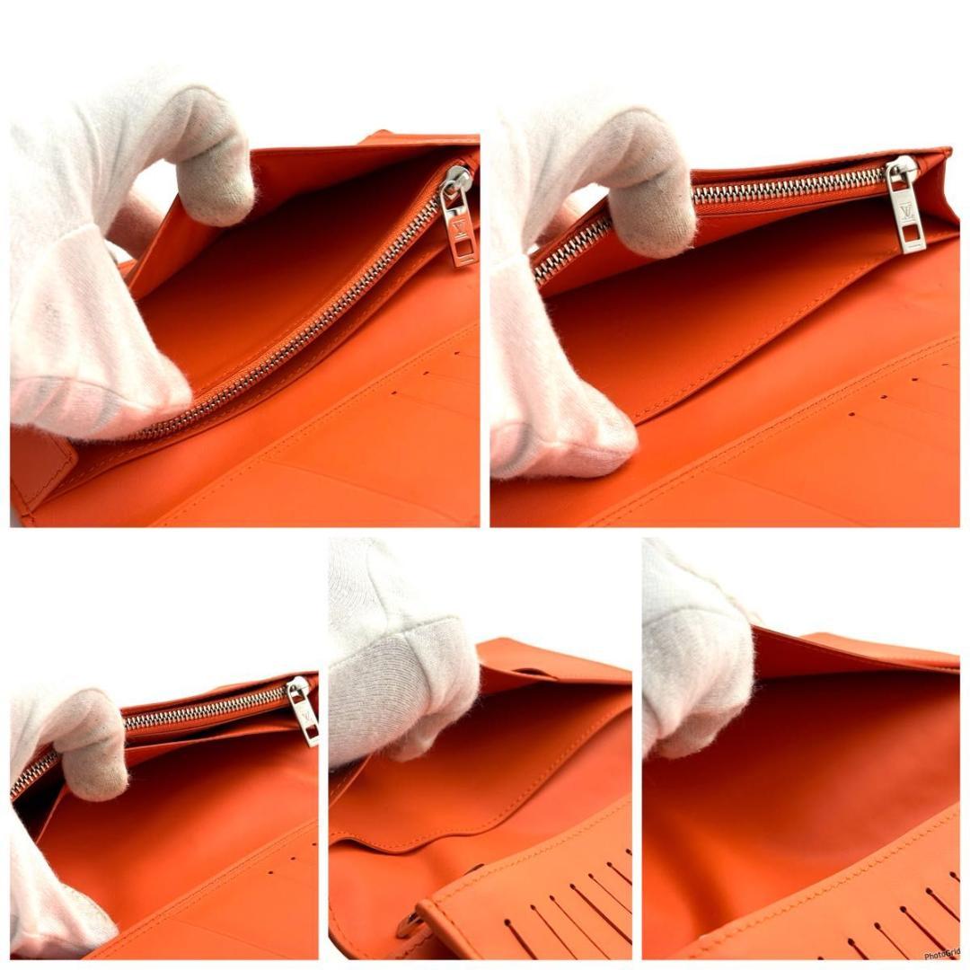 【未使用に近い】ルイヴィトン アエログラム ポルトフォイユブラザ オレンジ