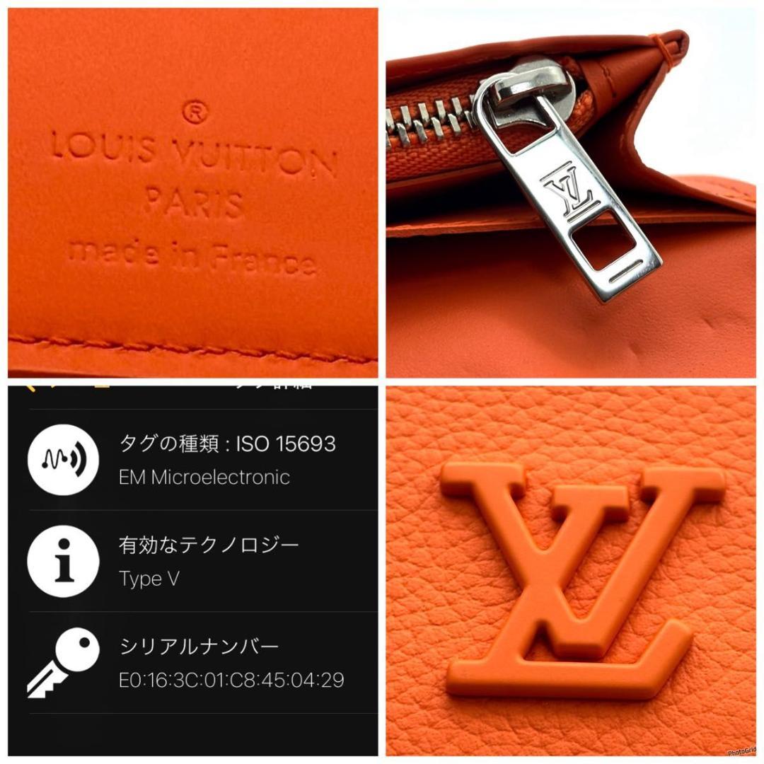 【未使用に近い】ルイヴィトン アエログラム ポルトフォイユブラザ オレンジ
