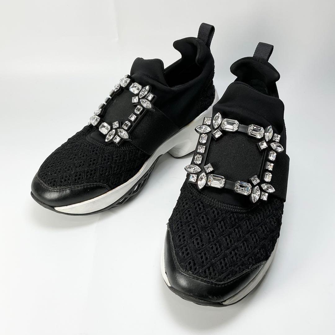 ROGER VIVIER　ヴィヴラン ファブリック スニーカー　ブラック