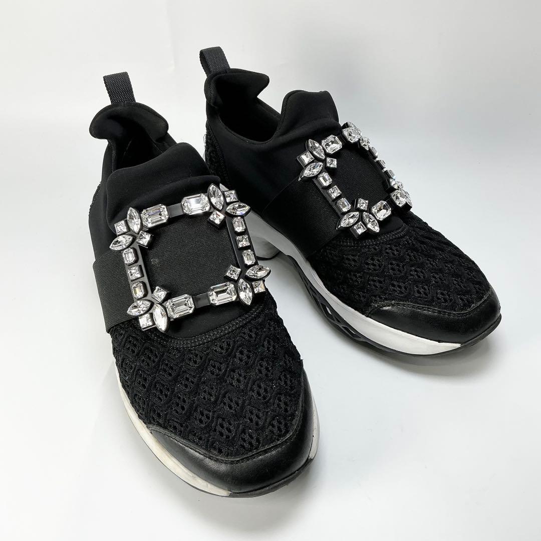 ROGER VIVIER　ヴィヴラン ファブリック スニーカー　ブラック
