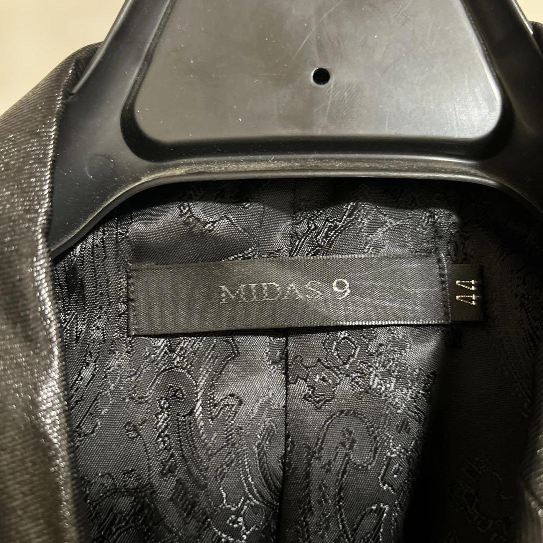 MIDAS9 ミダス セットアップスーツ ブラック光沢　ローズ薔薇刺繍