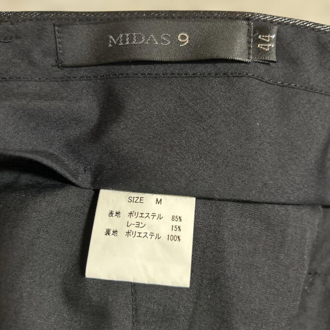 MIDAS9 ミダス セットアップスーツ ブラック光沢　ローズ薔薇刺繍