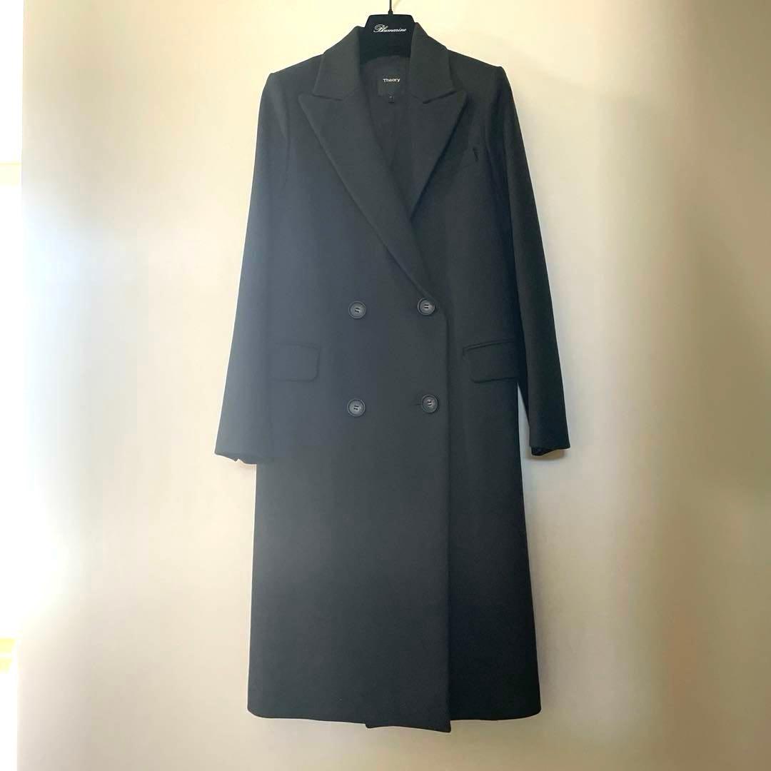 超美品　Theory セオリー　チェスター　コート　ブラック