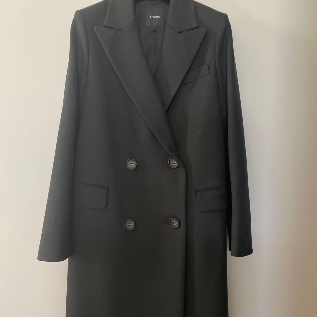 超美品　Theory セオリー　チェスター　コート　ブラック