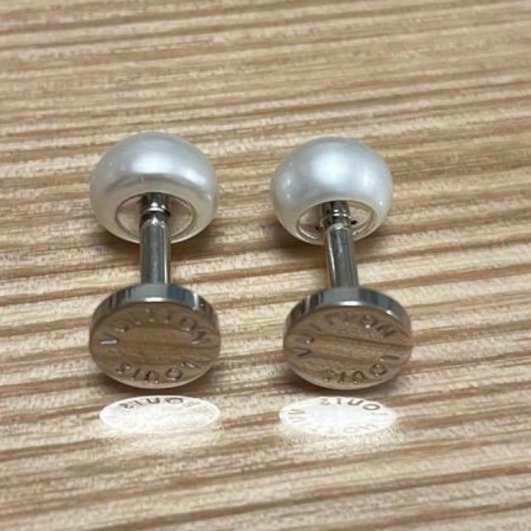 ルイヴィトン　パール シルバー925 カフリンクス カフス　真珠