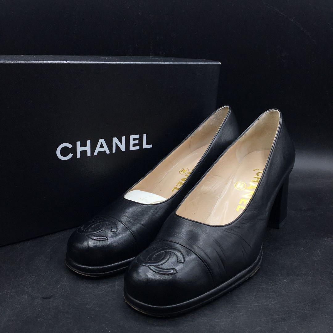 M.2322 フランス製 CHANEL シャネル パンプス シューズ くつ 靴