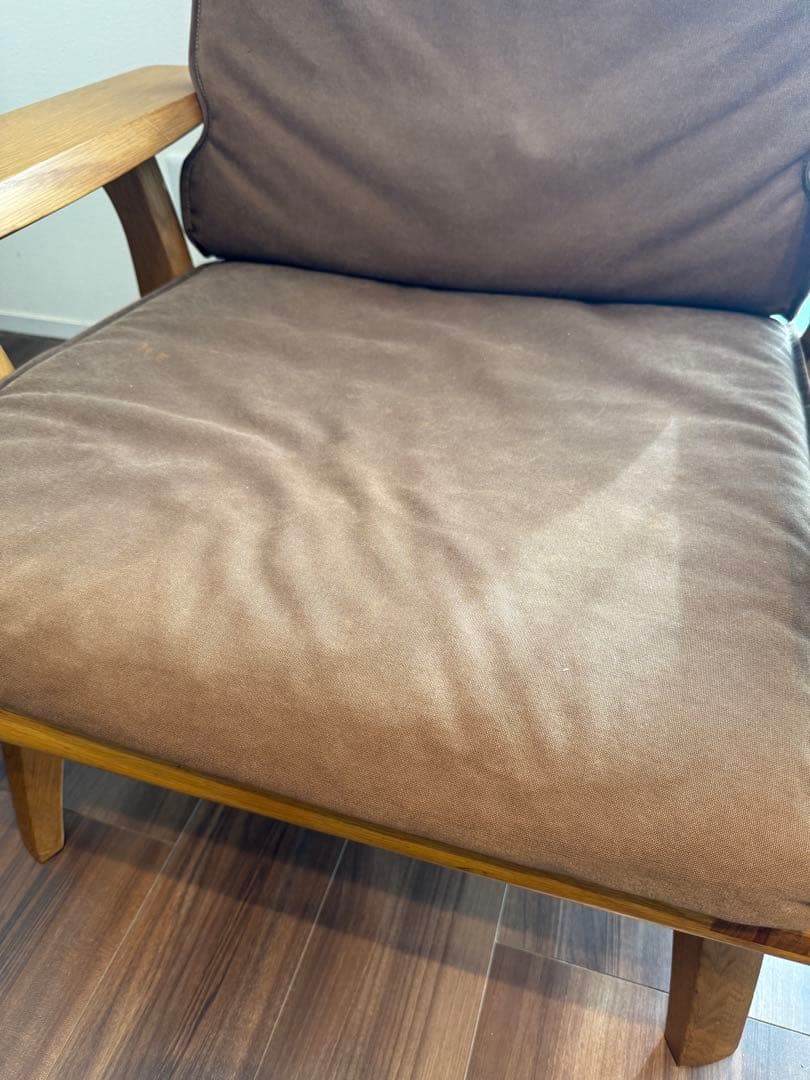 円空 高級 ラウンジチェア アームチェア 座面付き 希少 ローチェア1Pソファ