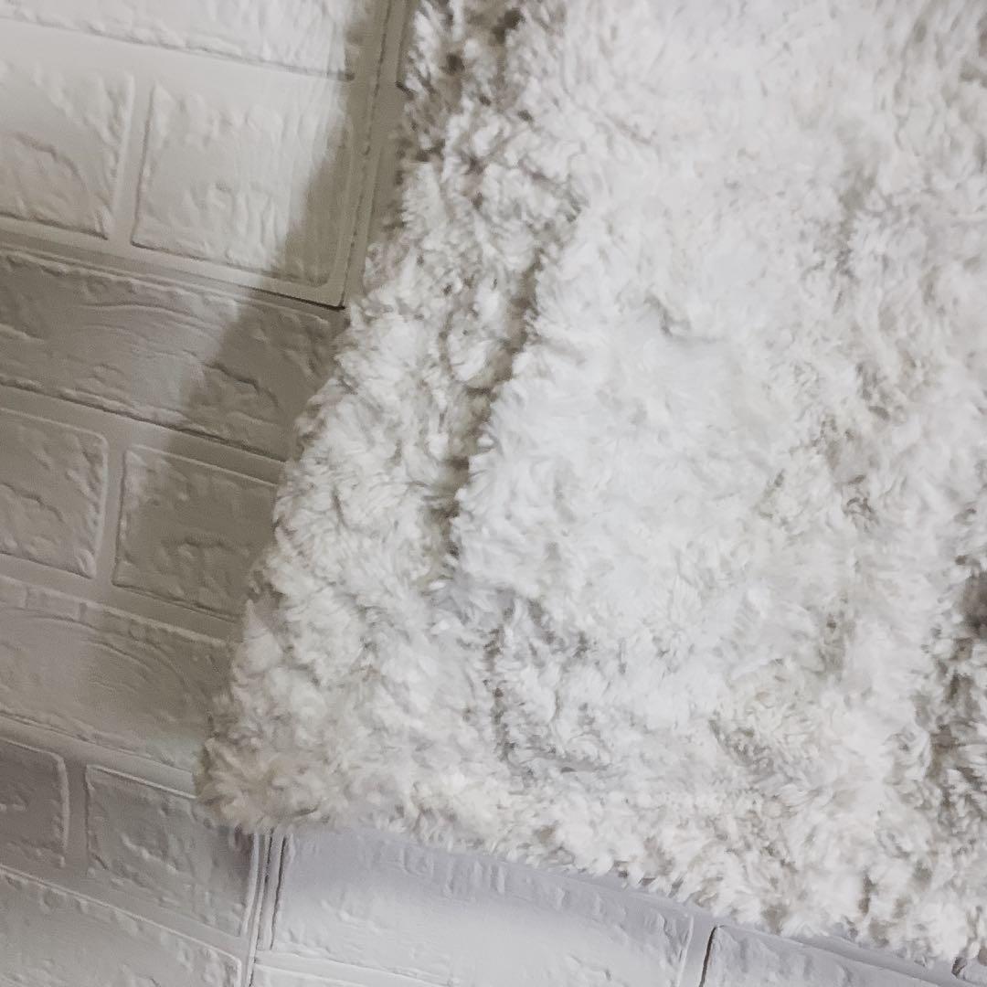 ○ノースフェイス リバーシブル 中綿 ボア ベスト 刺繍ロゴ ホワイト 白 L