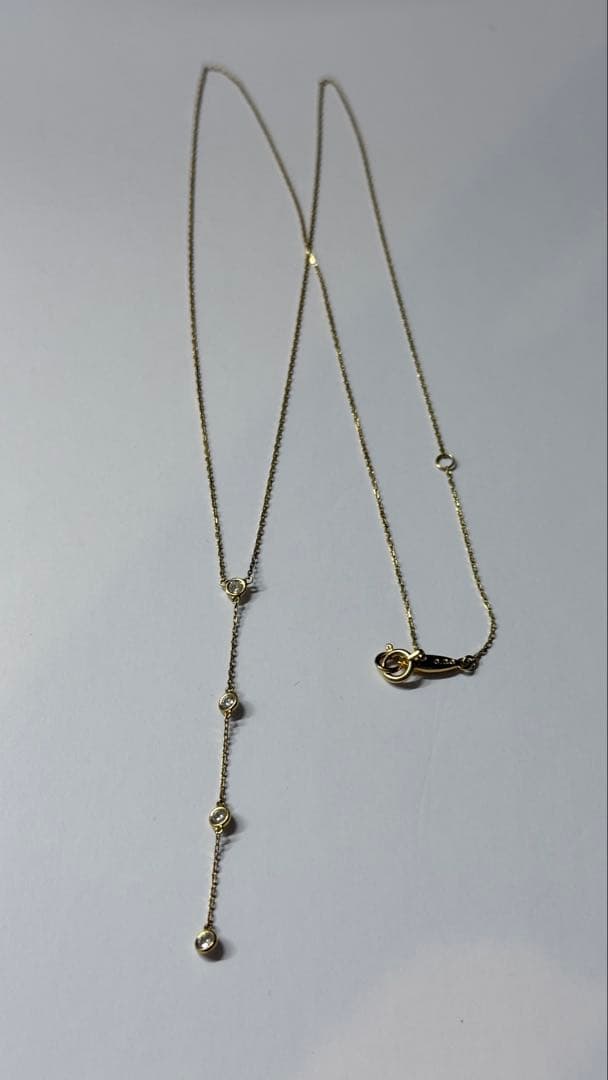 AHKAH ヌーディーラヴァリエールネックレス ダイヤモンド　K18YG