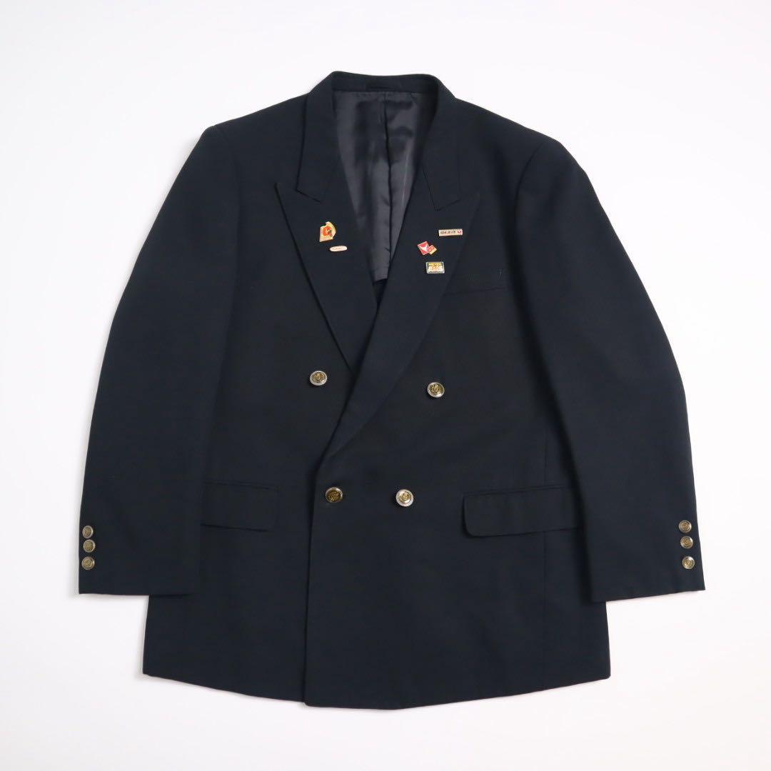 VIntage 90s 4点セット 金ボタン ダブルジャケット セットアップ