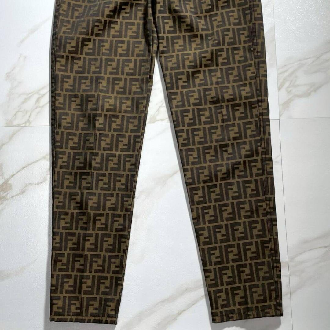 極美品】 FENDI ズッカ柄 ボトムス 総柄 ズッキーノ FF ロゴ パンツ