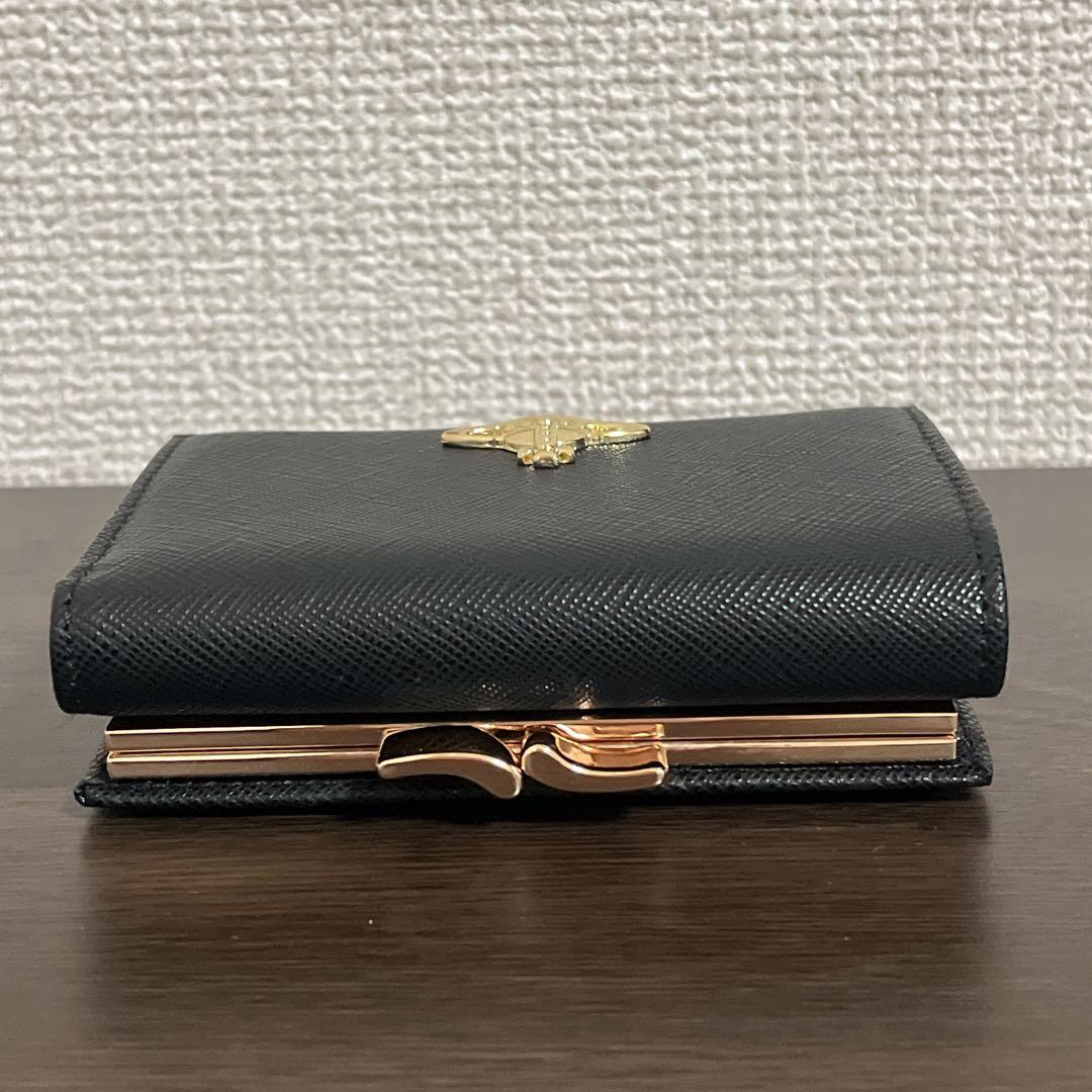 VivienneWestwood ミニ財布　ブラック　ゴールド　三つ折り財布