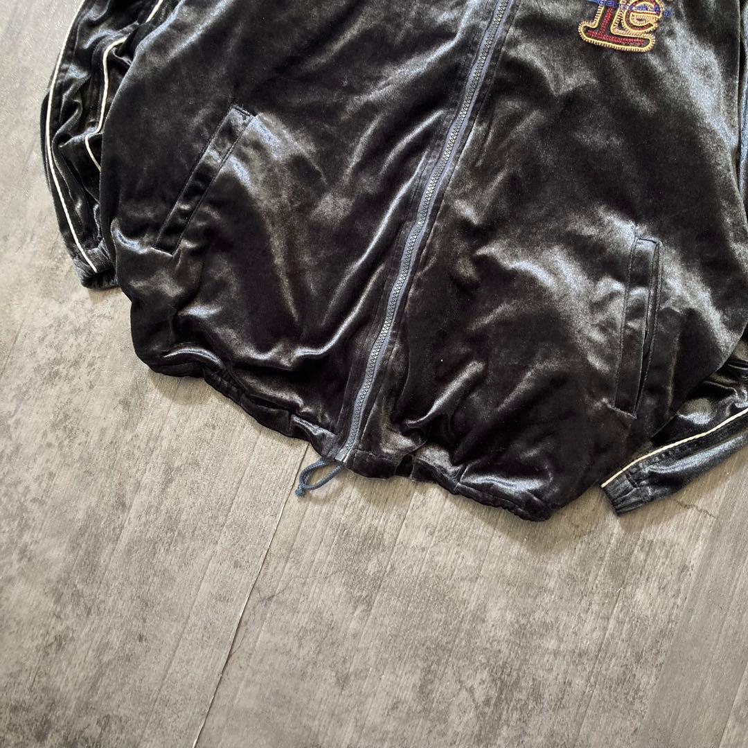 トップス 90s santafe velour setup black XL