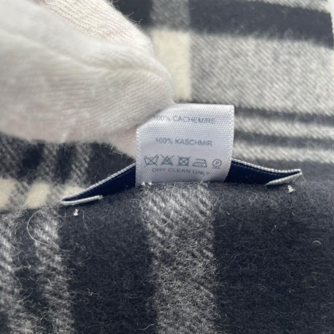 美品✨ジョンストンズ カシミヤ100% チェック 大判ストール マフラー