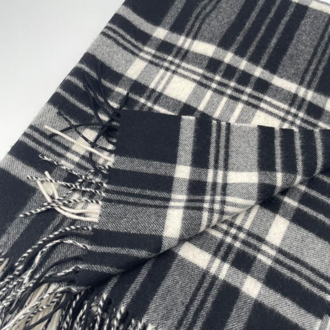 美品✨ジョンストンズ カシミヤ100% チェック 大判ストール マフラー