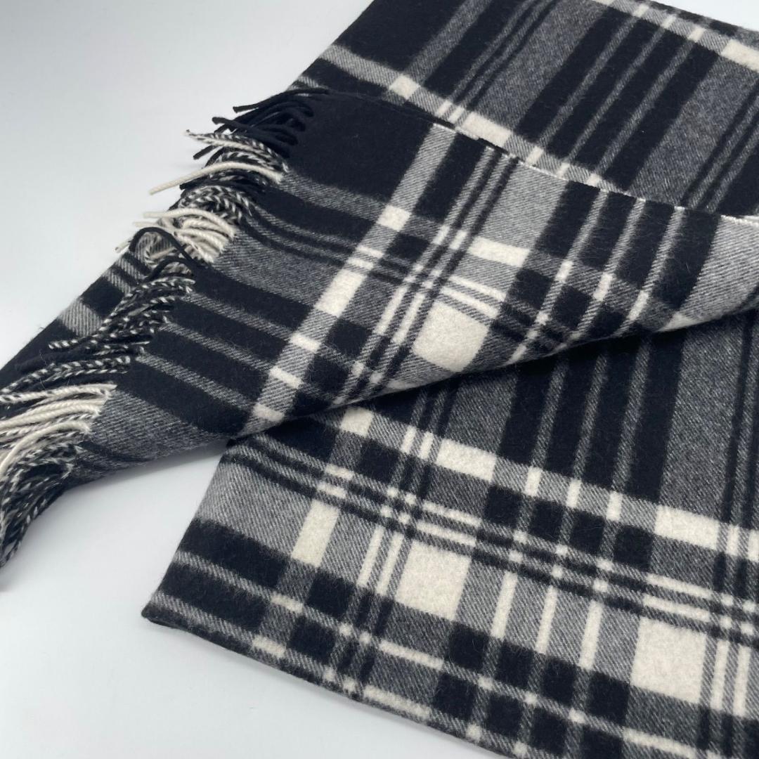 美品✨ジョンストンズ カシミヤ100% チェック 大判ストール マフラー