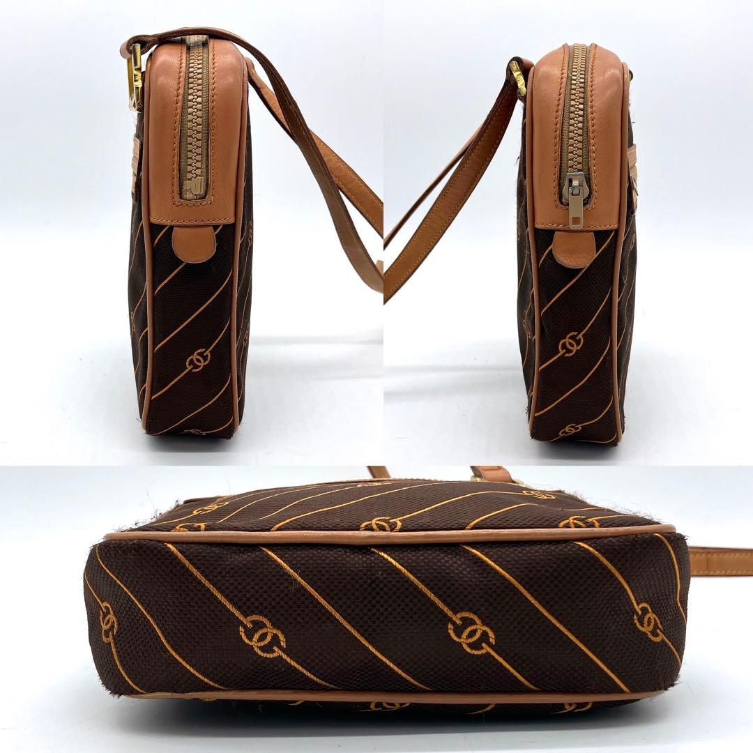 希少【GUCCI】ショルダーバッグ　GG柄　流れ星　キャンバス　ダークブラウン.