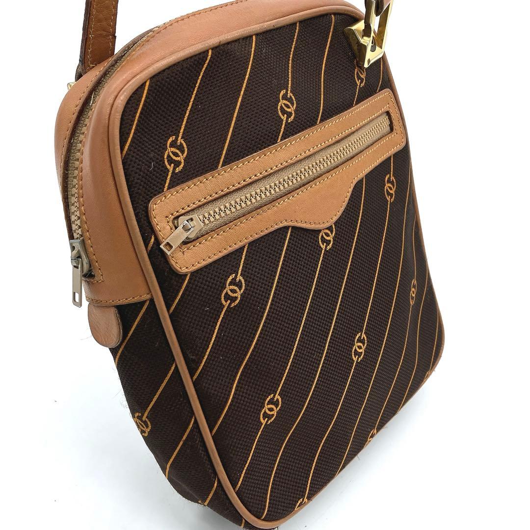 希少【GUCCI】ショルダーバッグ　GG柄　流れ星　キャンバス　ダークブラウン.