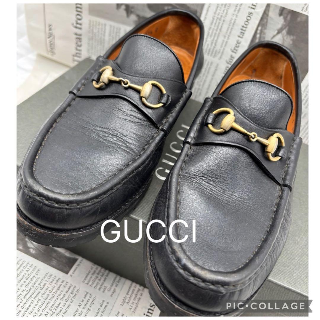 買取見積書有り　GUCCI グッチ　ホースビットローファー　37ハーフ　男女兼用