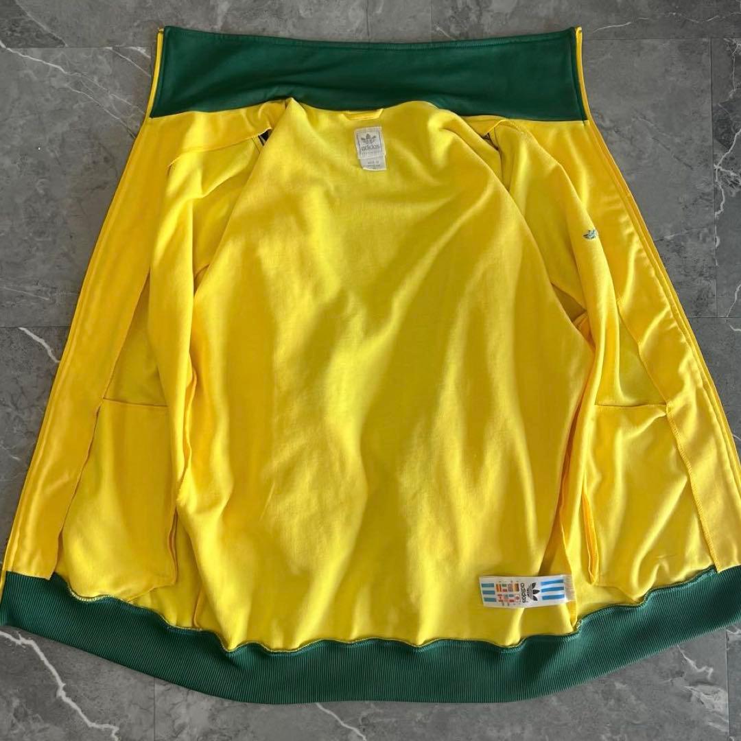 adidas 万国旗タグ　80s 90s ベッケンバウアー 黄色　緑　ブラジル