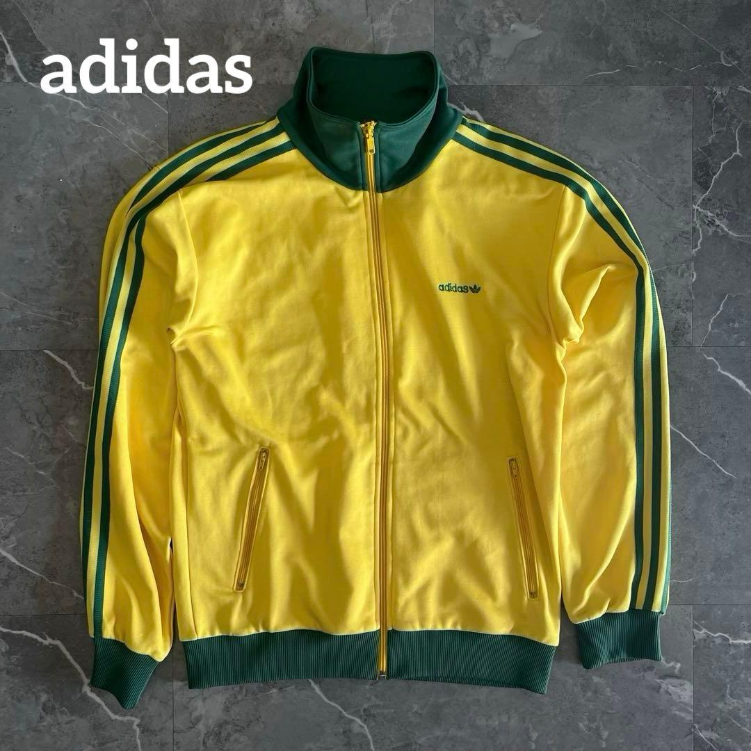 adidas 万国旗タグ　80s 90s ベッケンバウアー 黄色　緑　ブラジル