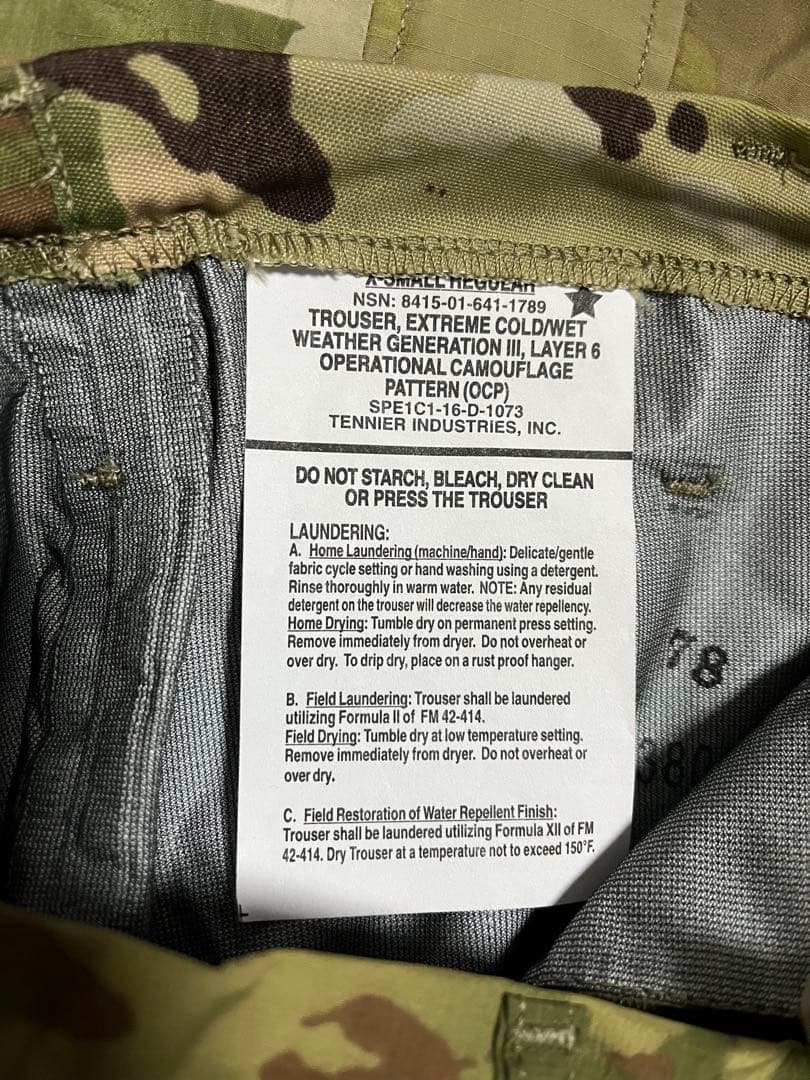 米軍実物 新品 未使用 LEVEL6 GORE-TEX特価上下セット XSサイズ