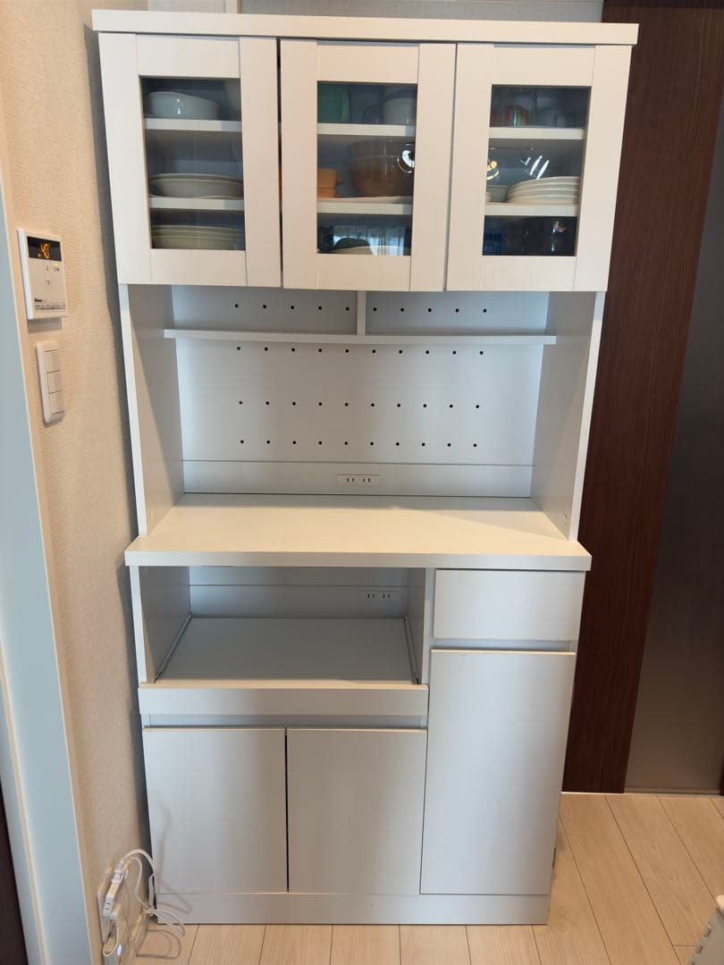 LOWYA 食器棚 レンジ台 幅90