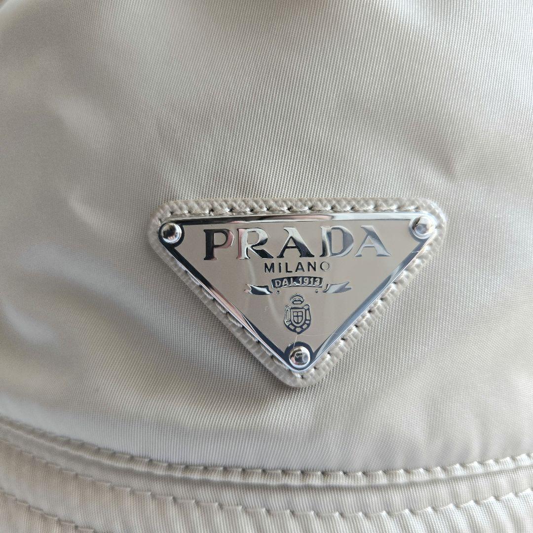 ⭐PRADA⭐　美品　プラダ　 バケットハット RE-NYLON 　ベージュ