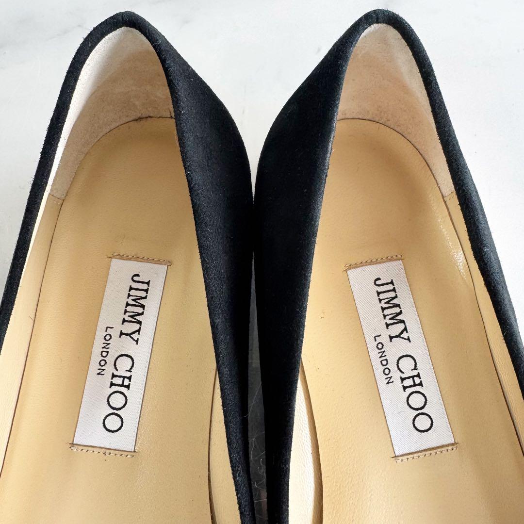 JIMMY CHOO ジミーチュウJESSIE FLAT スエード 黒 38.5