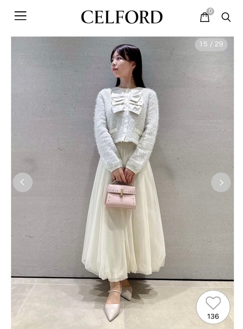 【大人気完売品❣️】CELFORD ダブルリボンニットジャケット