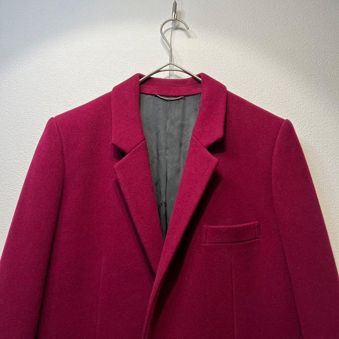 希少 美品 ジョンローレンスサリバン ウール デザイン チェスターコート S