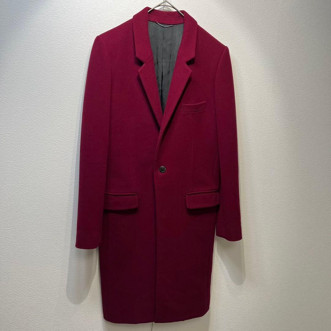 希少 美品 ジョンローレンスサリバン ウール デザイン チェスターコート S