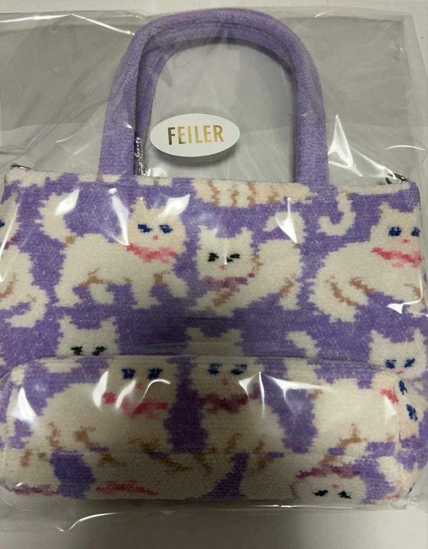 FEILER モフモフネコチャン トート　ラブラリーバイフェイラー　web限定