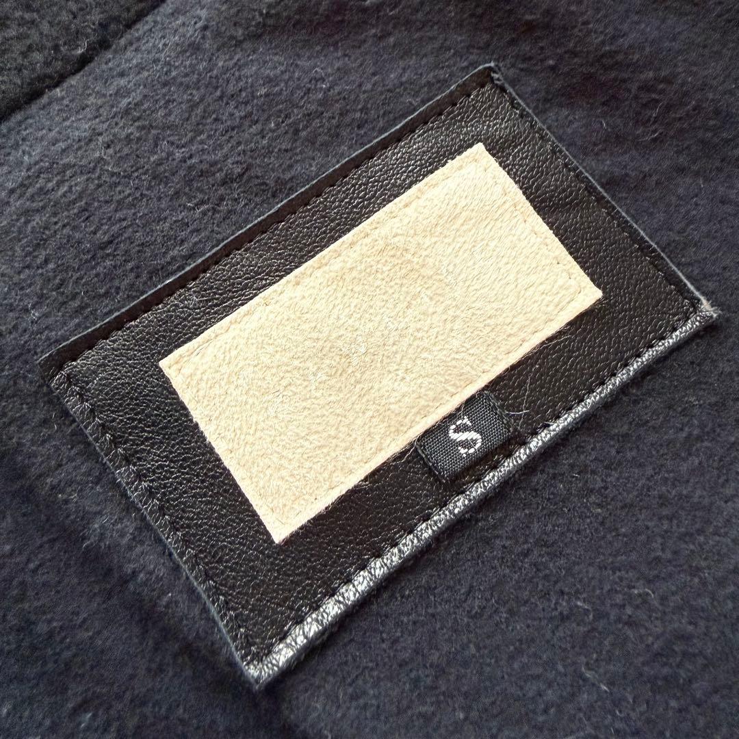 日本製 RawLife 牛革×ウール 丈短 Pコート RiRiジップ 上野商会