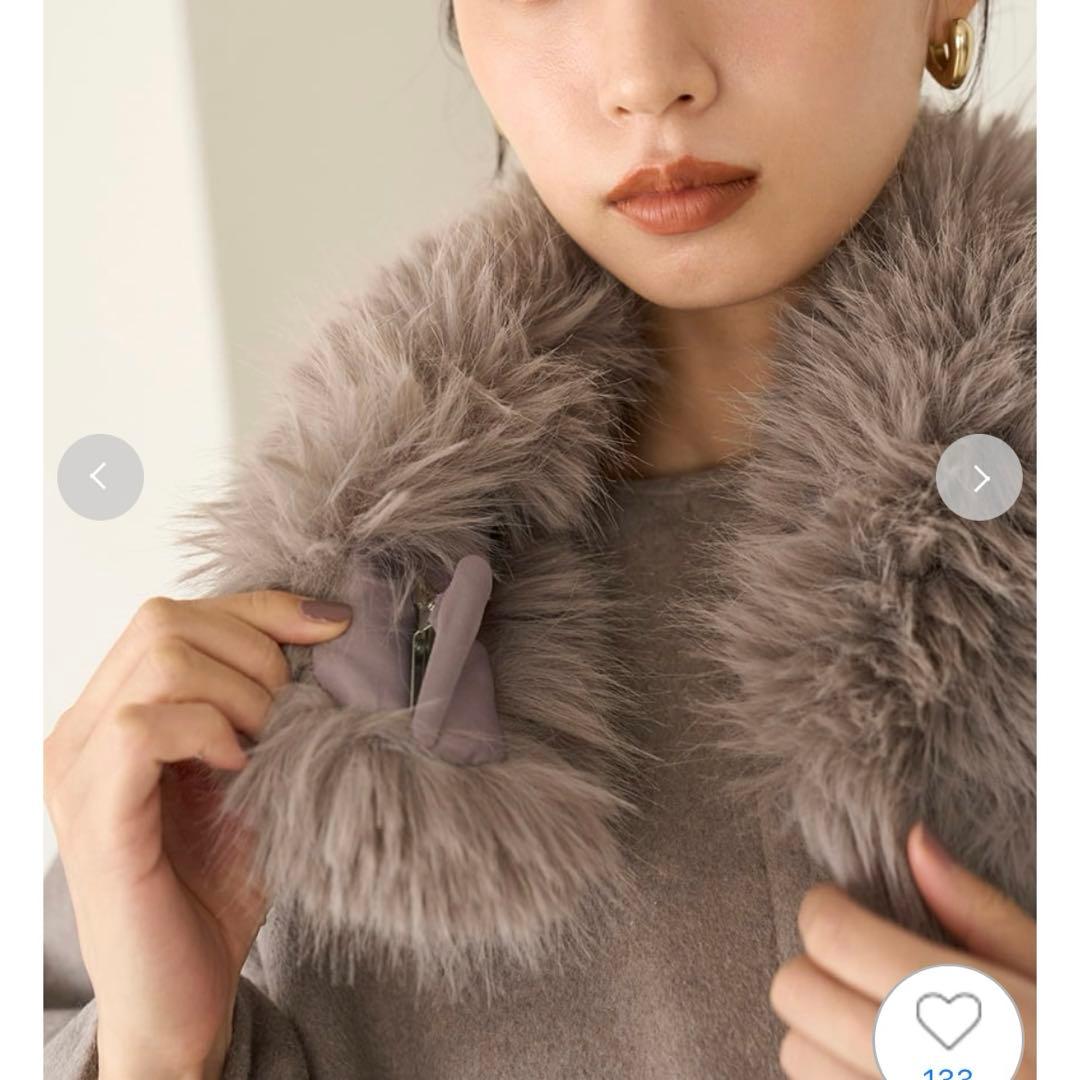 スナイデル　snidel ファー付きミドルケープコート